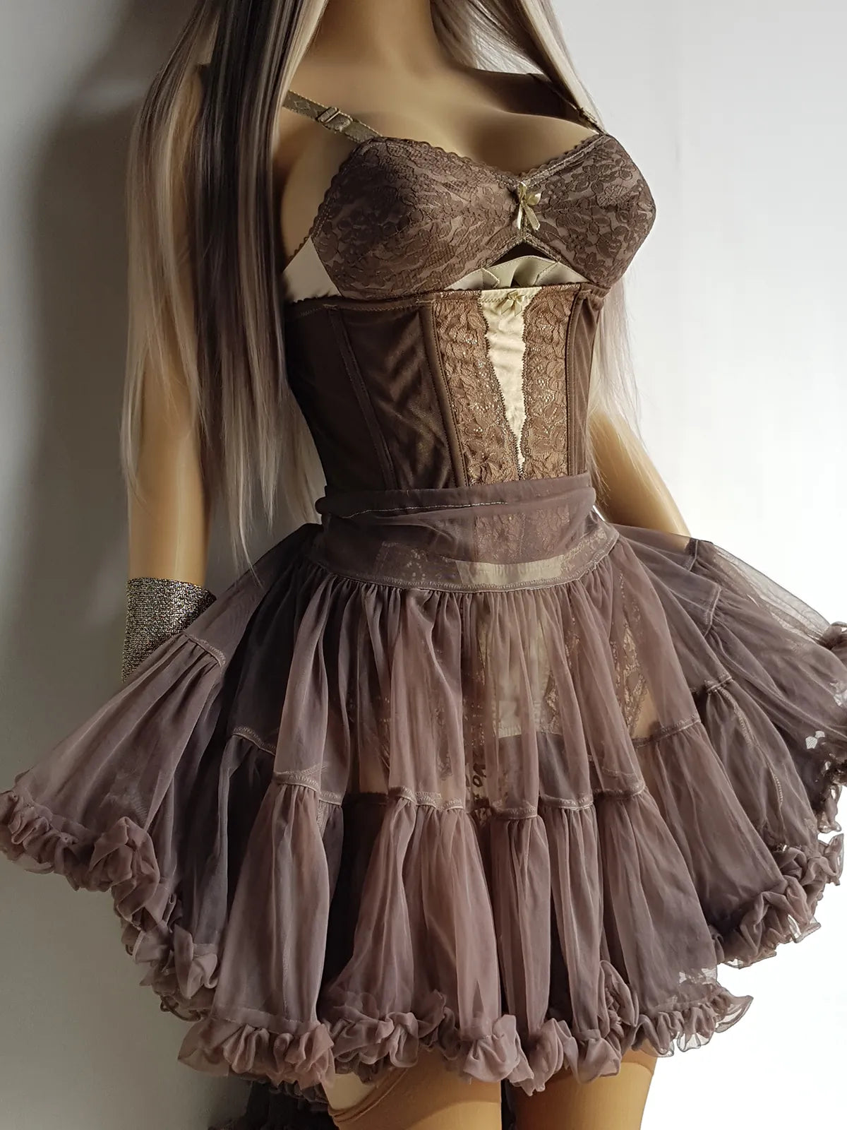 Vintage Authentic 1950s Pistachio Swirl Collection - Custom Hand Dyed Multi Tier Ballet Style TuTu - Only One Made