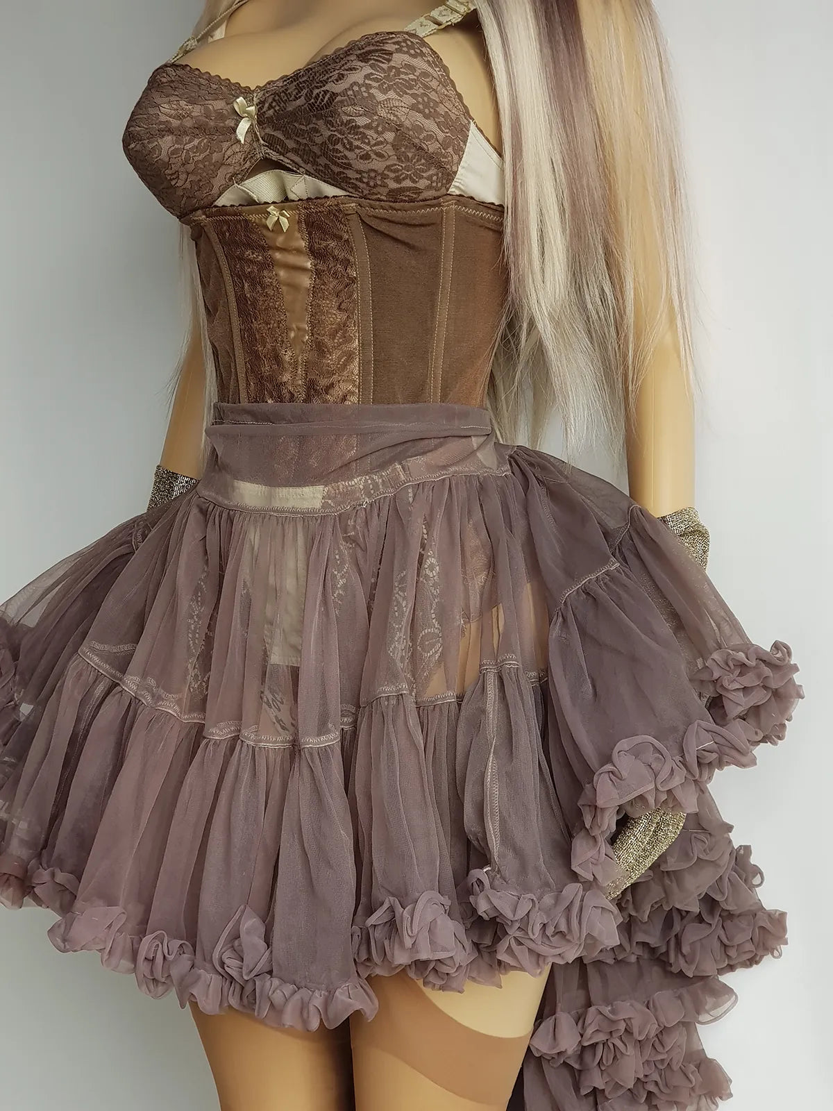 Vintage Authentic 1950s Pistachio Swirl Collection - Custom Hand Dyed Multi Tier Ballet Style TuTu - Only One Made