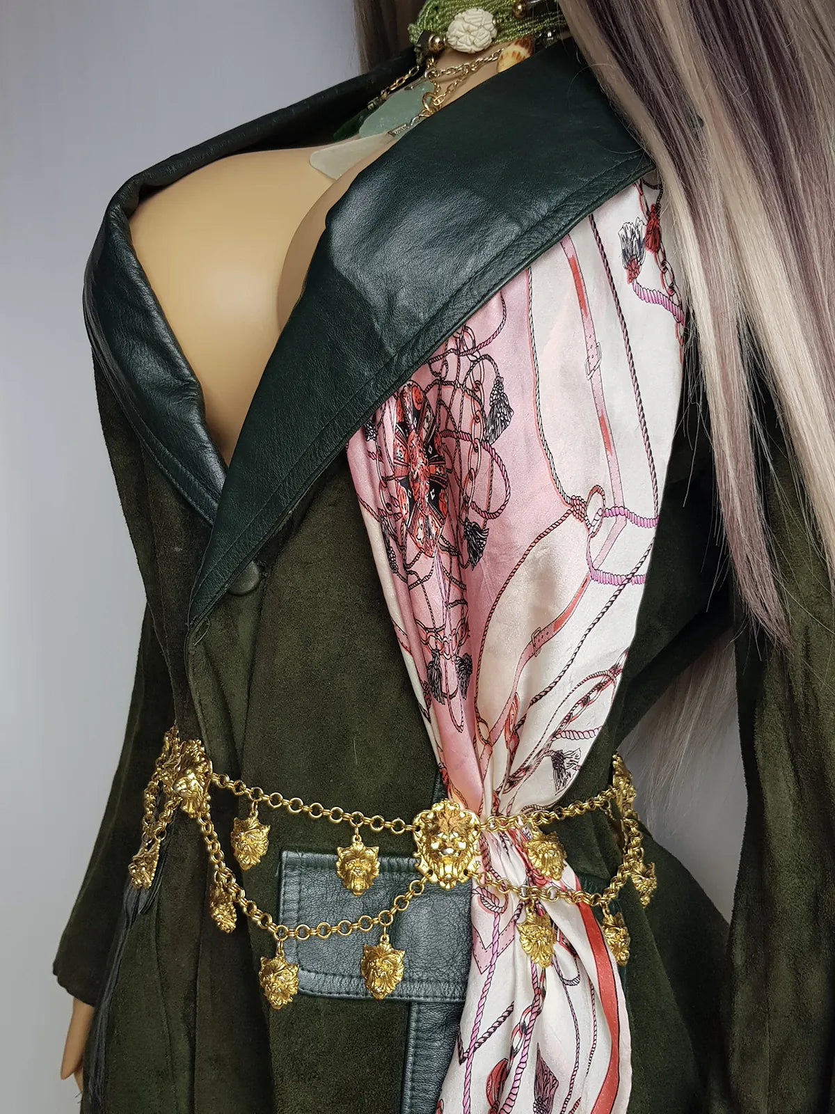 Vintage 100% Pure Silk Scarf - Equestrian Print - Rolled Edges - Spectacular and Buttery Soft