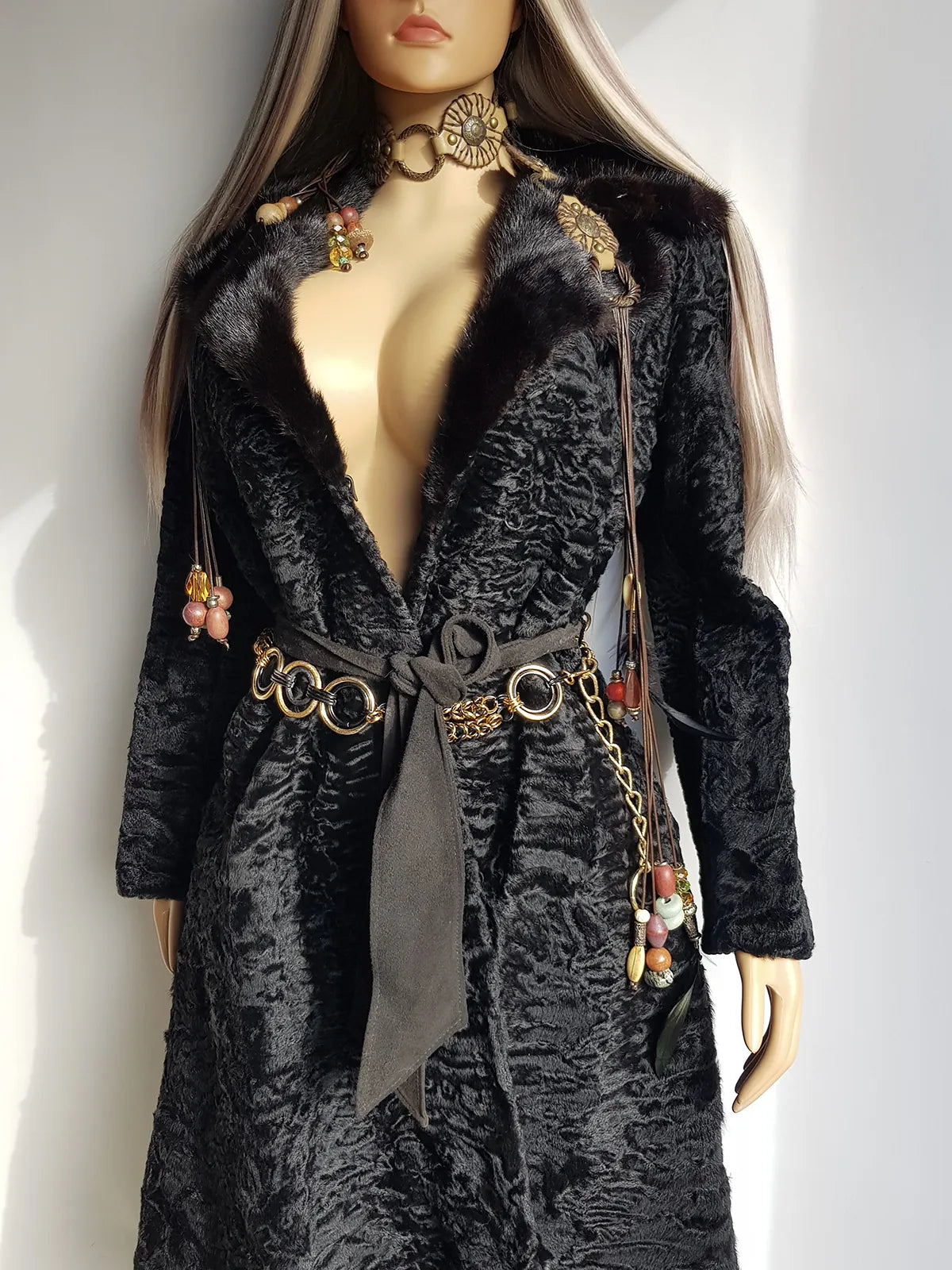 1960s Vintage Fox Fur & Curly Lambskin Coat - Super Soft Layers of Fur & Wool