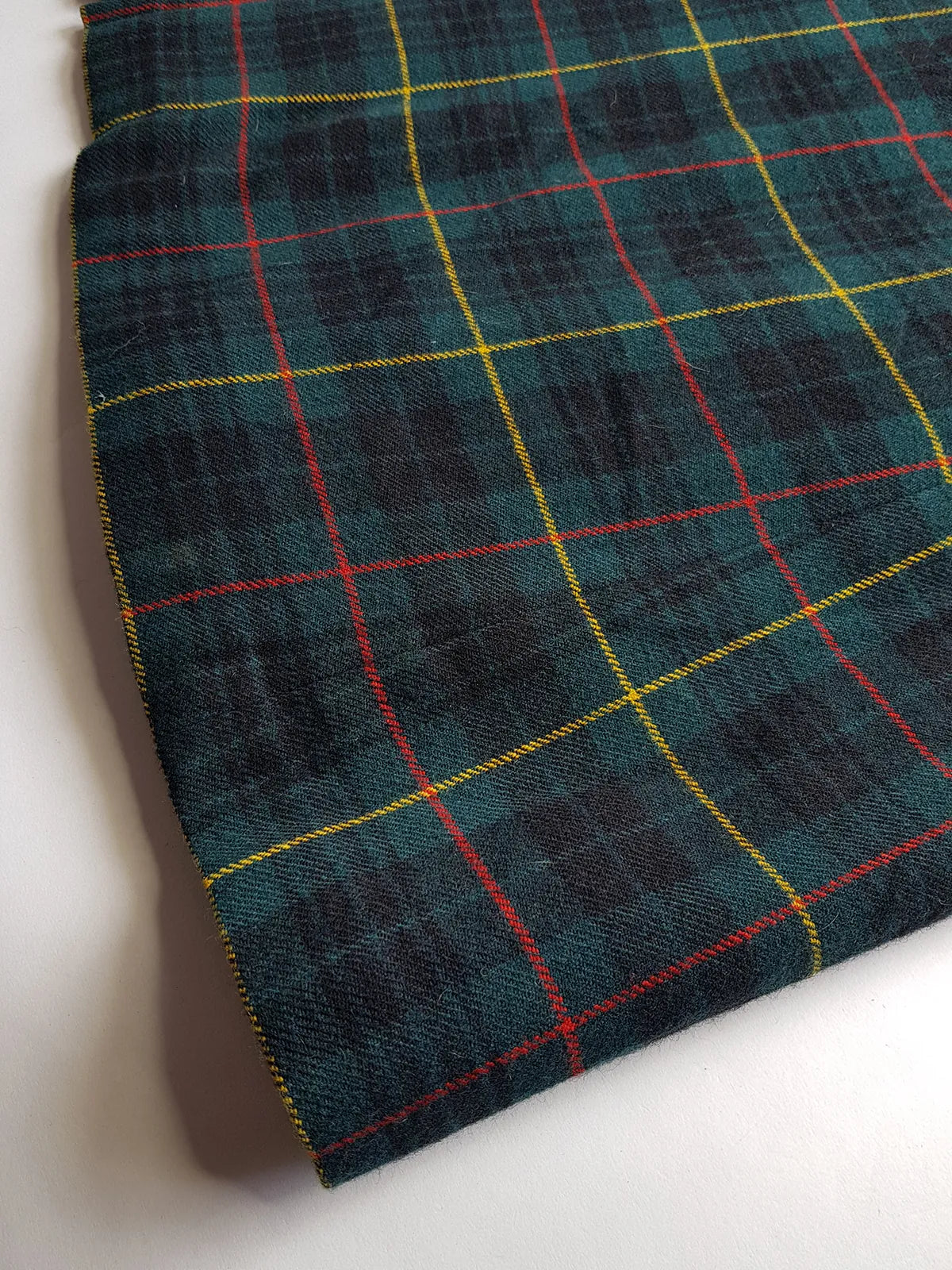 Vintage 1960s Plaid Cape in Hunter Green with Knockout Red Lining - Ralph Lauren Equestrian Style - Button Front Closure