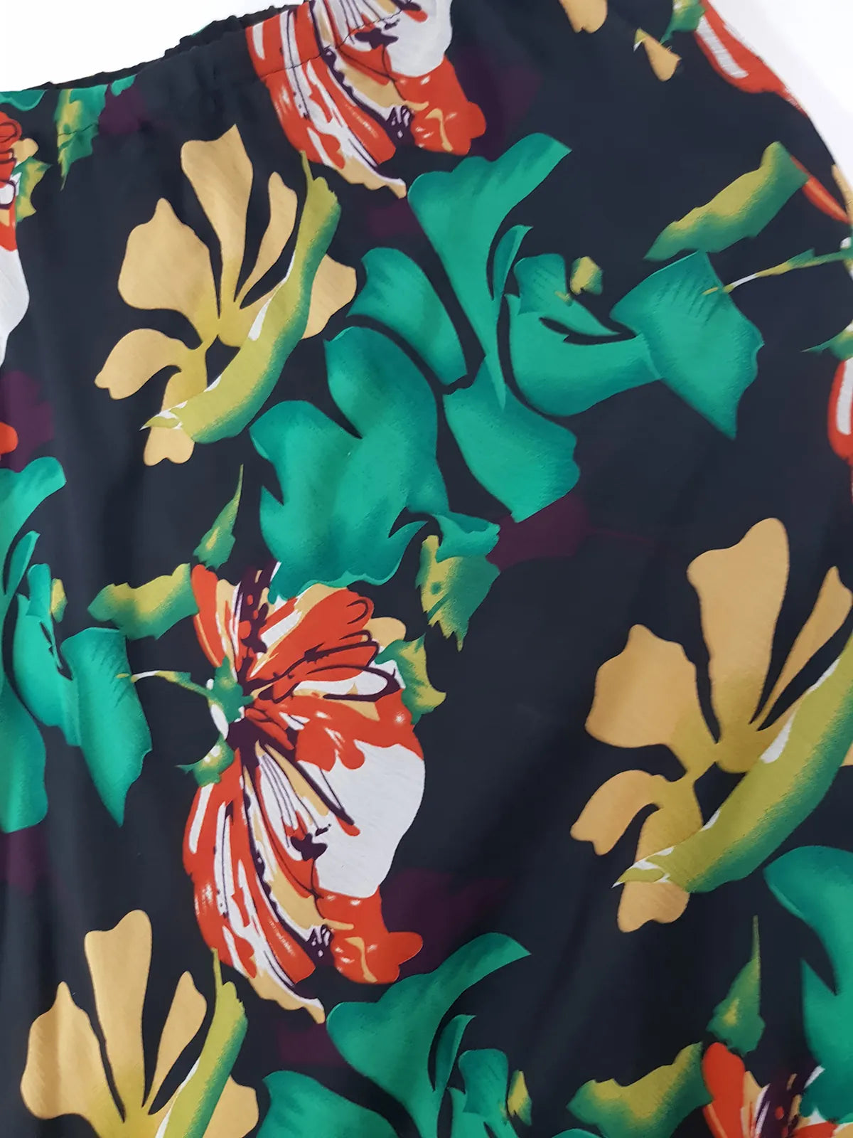 1990s Sexy Bohemian Rockstar Vintage Maxi Skirt / Dress - Floaty Multi Tier Cut - Insane Floral Print - Double Layered