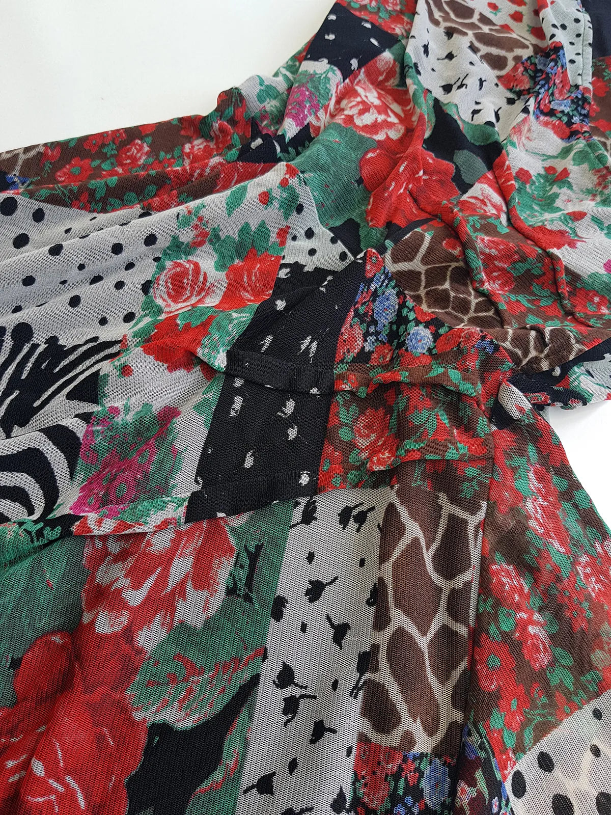 Vintage 90s Designer Flouncy Mesh Multi Layer Hourglass Dolce Vita Dress by New Zealand Designer