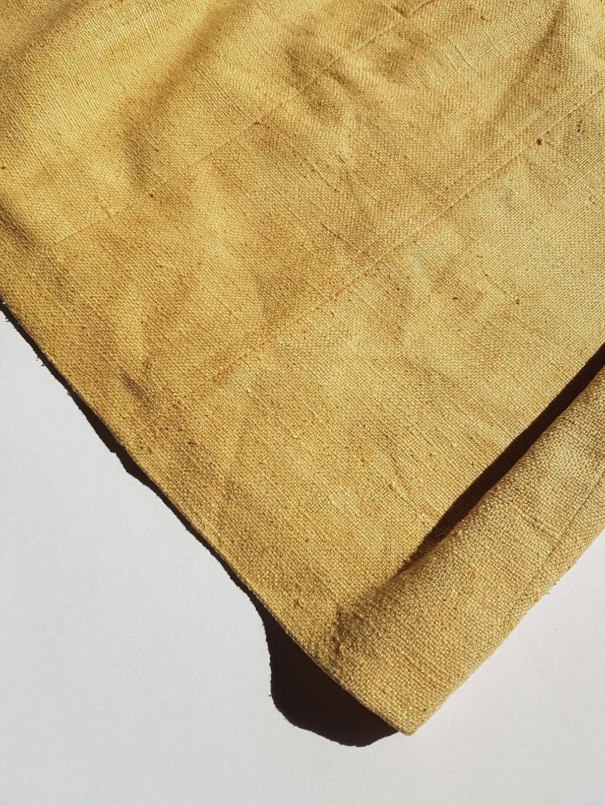 Pure Silk Vintage Office Skirt - muted yellow woven silk - perfect workwear wardrobe staple pieve