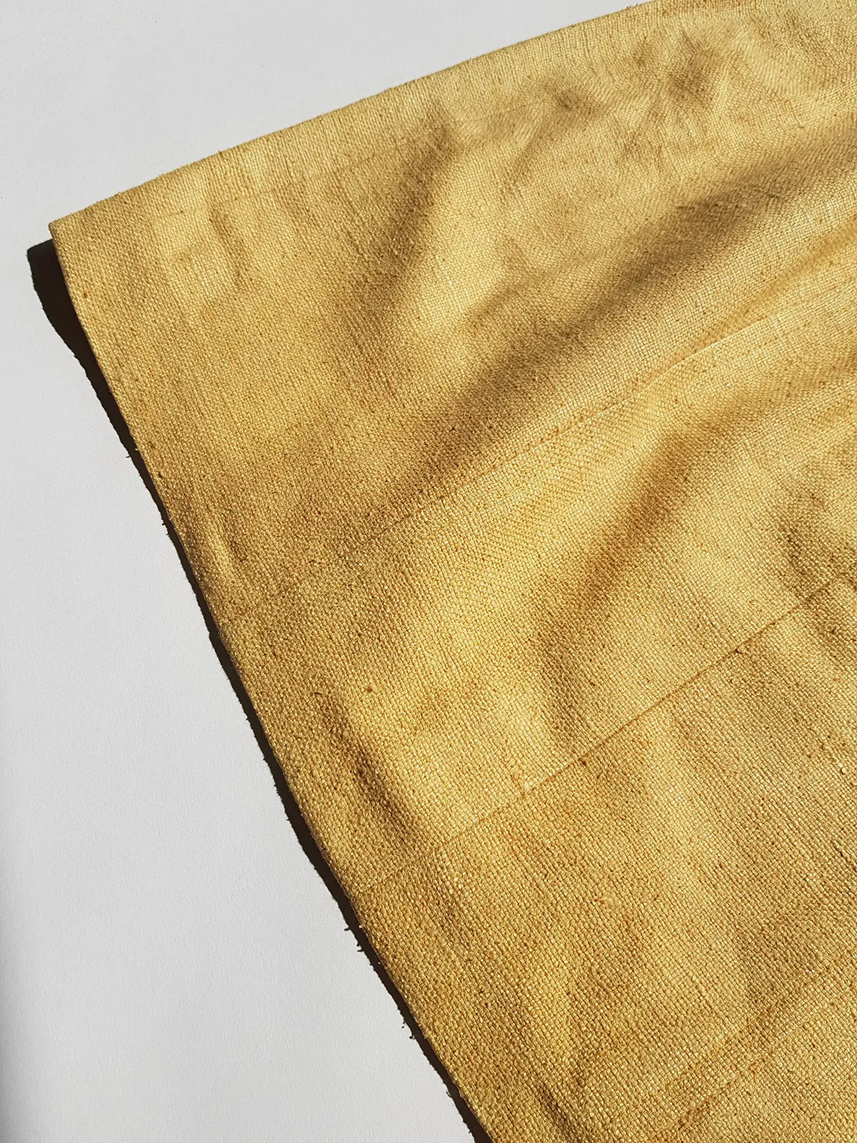 Pure Silk Vintage Office Skirt - muted yellow woven silk - perfect workwear wardrobe staple pieve