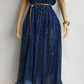 Authentic 1970s Grecian Sheer Gown in Metallic Blue - Flouncy Ruffles & Drapery - Very Halston & Studio54 style - Can be worn multiple ways off shoulder & asymmetrical