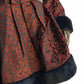 Italian Vintage Romantic Gothic Deep Red Brocade Jacket (1 Piece of a matching set)