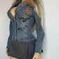 1990s Mudd Designer Deadstock - Insane Denim & Embroidery - Fitted Jacket - Metal Hardware - Original Tags still Attached