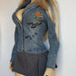 1990s Mudd Designer Deadstock - Insane Denim & Embroidery - Fitted Jacket - Metal Hardware - Original Tags still Attached