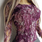 Vintage 1990s Whimsigoth Sheer Knit Top - Vibrant Grape - So Sexy - Curve Hugging Clingy Knit -