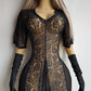 Gothic Romance Genuine 1990s Vintage Sheer Lace Dress with Flared Skirt - Wear Multiple Ways on top of Lingerie or a Slip