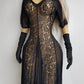 Gothic Romance Genuine 1990s Vintage Sheer Lace Dress with Flared Skirt - Wear Multiple Ways on top of Lingerie or a Slip