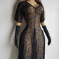 Gothic Romance Genuine 1990s Vintage Sheer Lace Dress with Flared Skirt - Wear Multiple Ways on top of Lingerie or a Slip