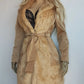 Dreamy 90s Authentic Vintage Fur Coat in 100% Cotton - Chic Camel - Tie Waist - Metal Hook Closure down the front - Wear open or closed