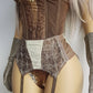 Vintage Authentic 1950s Pistachio Swirl Collection - Custom Hand Dyed Suspender Belt with Lace Overlay - Only One Made