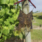 Absolute Knockout Vintage Fully Beaded Butterfly Top - Beaded Tassels with Coins - String Ties