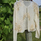 Vintage Ethereal 100% Silk - Bridal Quality Cream & Gold Flowers - Handmade Fully Beaded Jacket