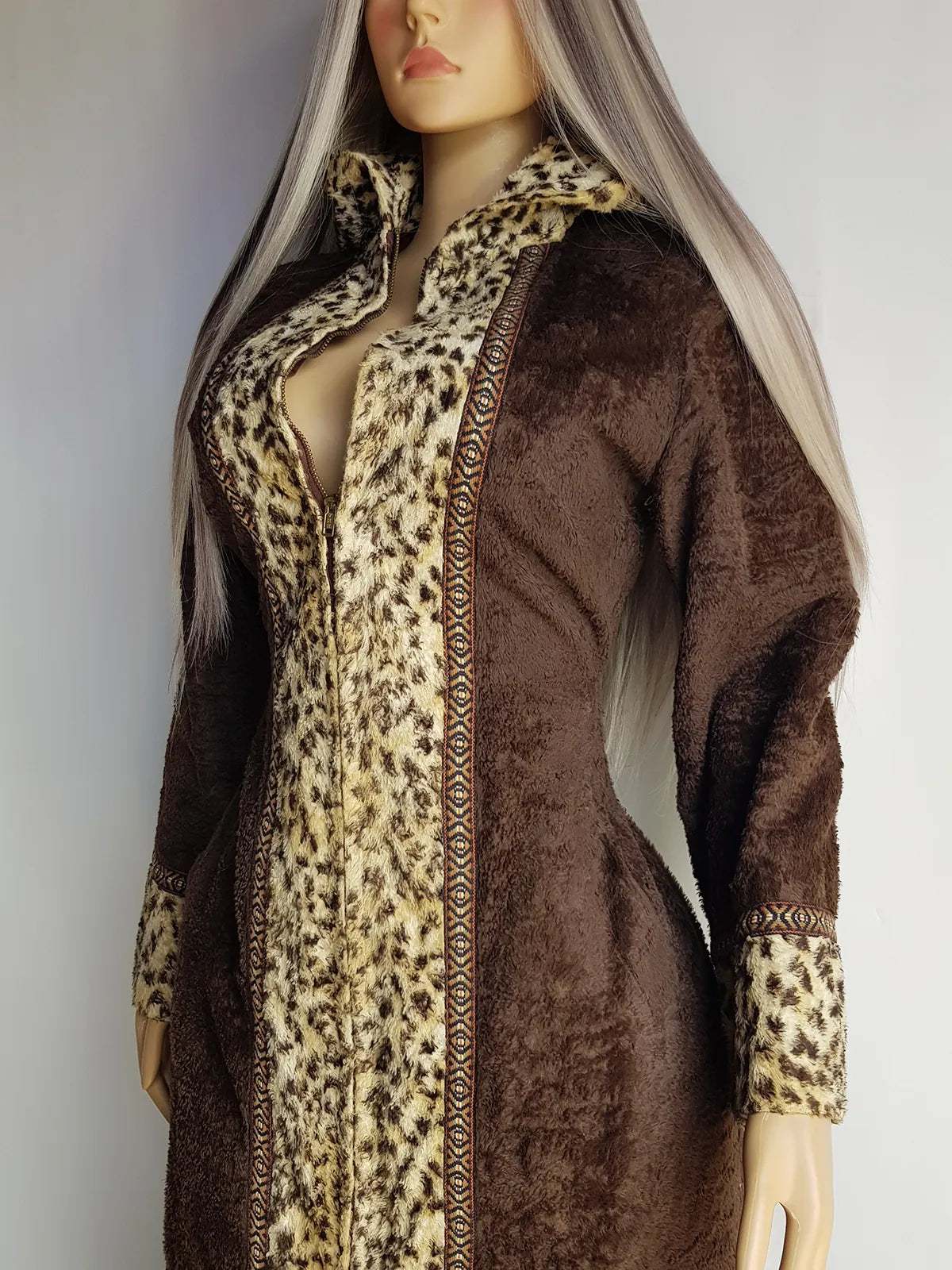 1960s Vintage Rare & Wild Leopard Rockstar Hooded Coat - Authentic Penny Lane Vibes - Vegan