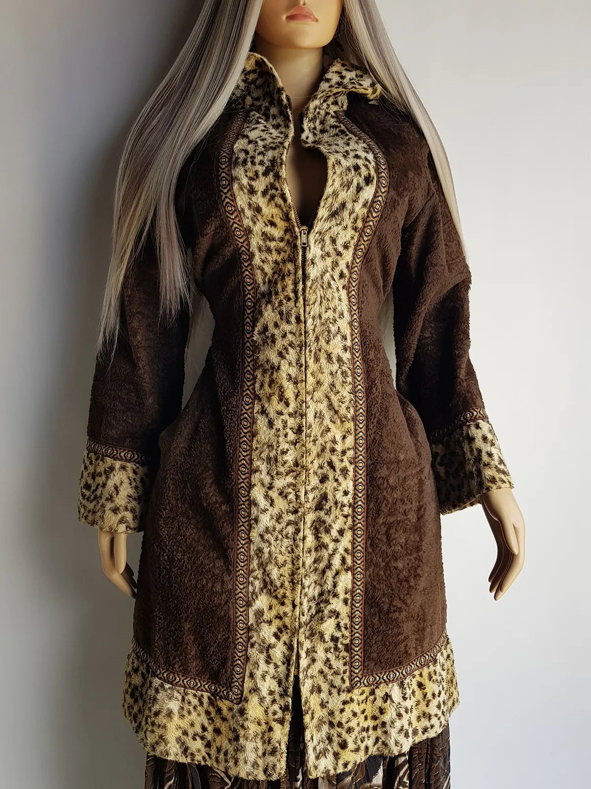 1960s Vintage Rare & Wild Leopard Rockstar Hooded Coat - Authentic Penny Lane Vibes - Vegan