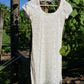 Ethereal White Fully Beaded Bridal Quality Mini Dress with Thigh Splits