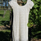 Ethereal White Fully Beaded Bridal Quality Mini Dress with Thigh Splits