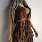 1970s Rich Tobacco Brown Soft Suede & Genuine Snakeskin Tassel Vest - Iconic Snakeskin Feature Borders