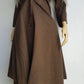 1970s Immaculate Tailoring Wool Coat - Absolute Perfection - Very Vivienne Westwood Style- Rich Brown Tone - Stiff Collar & Beautifully Cut Pockets