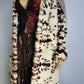 1940s Vintage Italian Rabbit Coat - Super Soft - Cream & Chocolate Brown