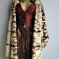 1940s Vintage Italian Rabbit Coat - Super Soft - Cream & Chocolate Brown