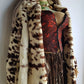 1940s Vintage Italian Rabbit Coat - Super Soft - Cream & Chocolate Brown