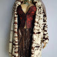 1940s Vintage Italian Rabbit Coat - Super Soft - Cream & Chocolate Brown