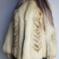 Vintage Saga Creamy White & Gold Fox Fur Coat - Soft & Dreamy - Perfect Length