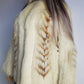 Vintage Saga Creamy White & Gold Fox Fur Coat - Soft & Dreamy - Perfect Length