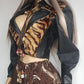 1980s Vintage 100% Genuine Leather Tiger Motorcycle Jacket - Metal Hardware - Fully Lined Jacket