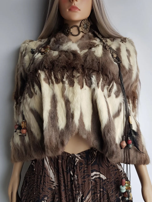 1920s Antique Ermine Cape - Beautiful Structual Shoulders & Draped Front - Fully Lined - Clasp Closure