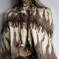 1920s Antique Ermine Cape - Beautiful Structual Shoulders & Draped Front - Fully Lined - Clasp Closure