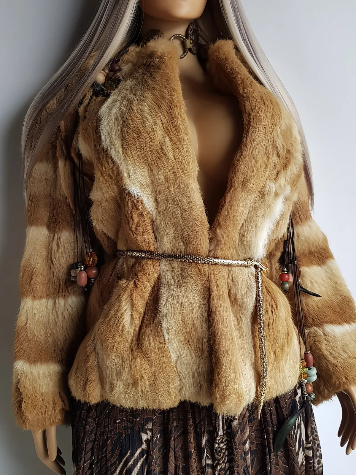 1960s Vintage Caramel Rabbit Coat - Super Soft - Creamy Caramel Brown