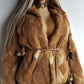 1960s Vintage Caramel Rabbit Fur Coat - Diamond Pattern - Rich Golden Caramel - Absolutely Gorgeous - Soft & Dreamy - Hip Length