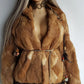 1960s Vintage Caramel Rabbit Fur Coat - Diamond Pattern - Rich Golden Caramel - Absolutely Gorgeous - Soft & Dreamy - Hip Length