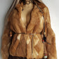 1960s Vintage Caramel Rabbit Fur Coat - Diamond Pattern - Rich Golden Caramel - Absolutely Gorgeous - Soft & Dreamy - Hip Length