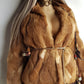 1960s Vintage Caramel Rabbit Fur Coat - Diamond Pattern - Rich Golden Caramel - Absolutely Gorgeous - Soft & Dreamy - Hip Length