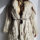 Vintage Saga Ice Blue / Grey Fox Fur Coat - Soft & Dreamy - Full Length