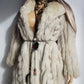 Vintage Saga Ice Blue / Grey Fox Fur Coat - Soft & Dreamy - Full Length