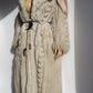 Vintage Saga Ice Blue / Grey Fox Fur Coat - Soft & Dreamy - Full Length