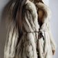 Vintage Saga Ice Blue / Grey Fox Fur Coat - Soft & Dreamy - Full Length