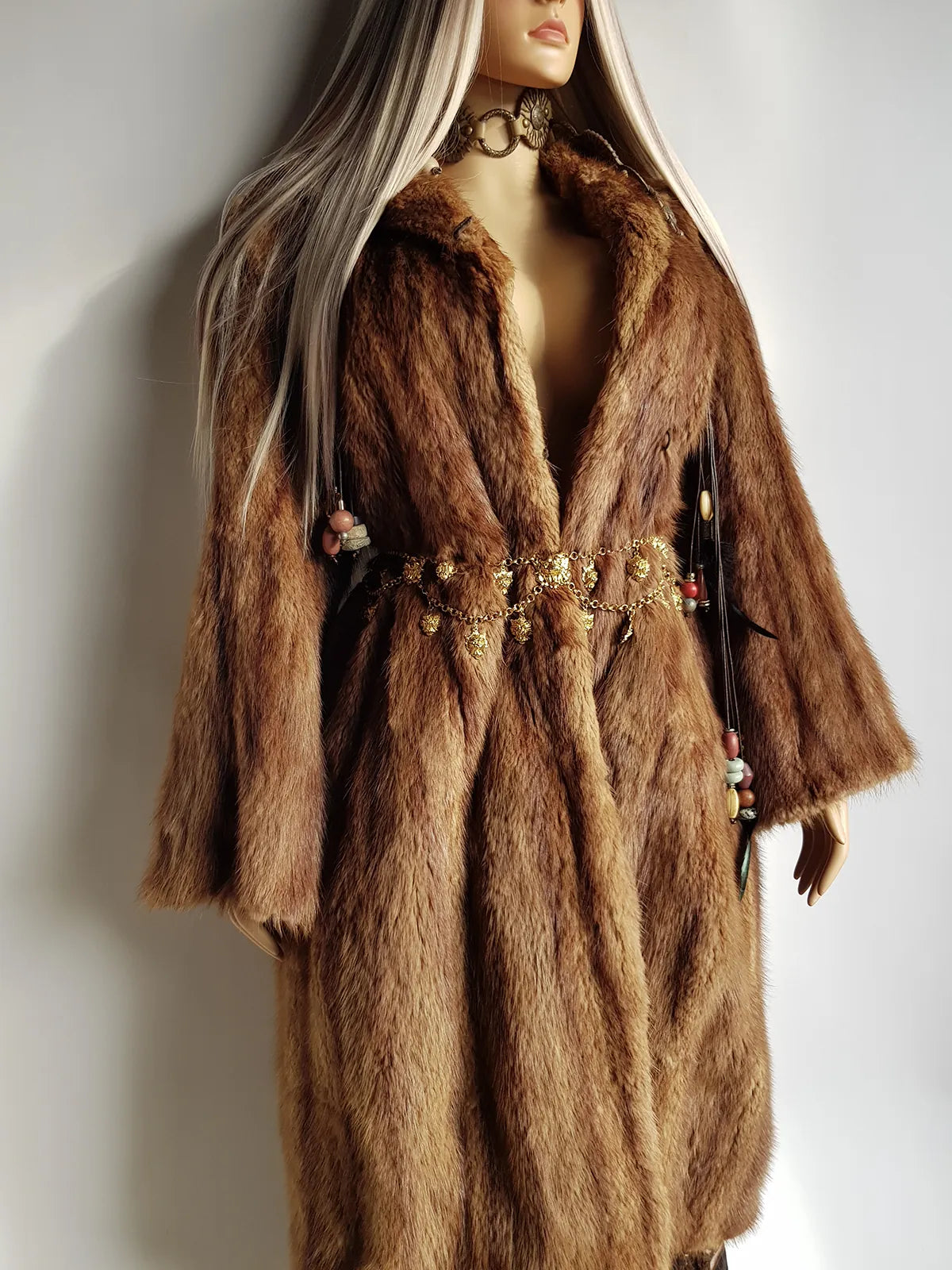 1940s Vintage Italian Fur Coat - Rich Golden Brown - Absolutely Gorgeous - Soft & Dreamy - Full Length