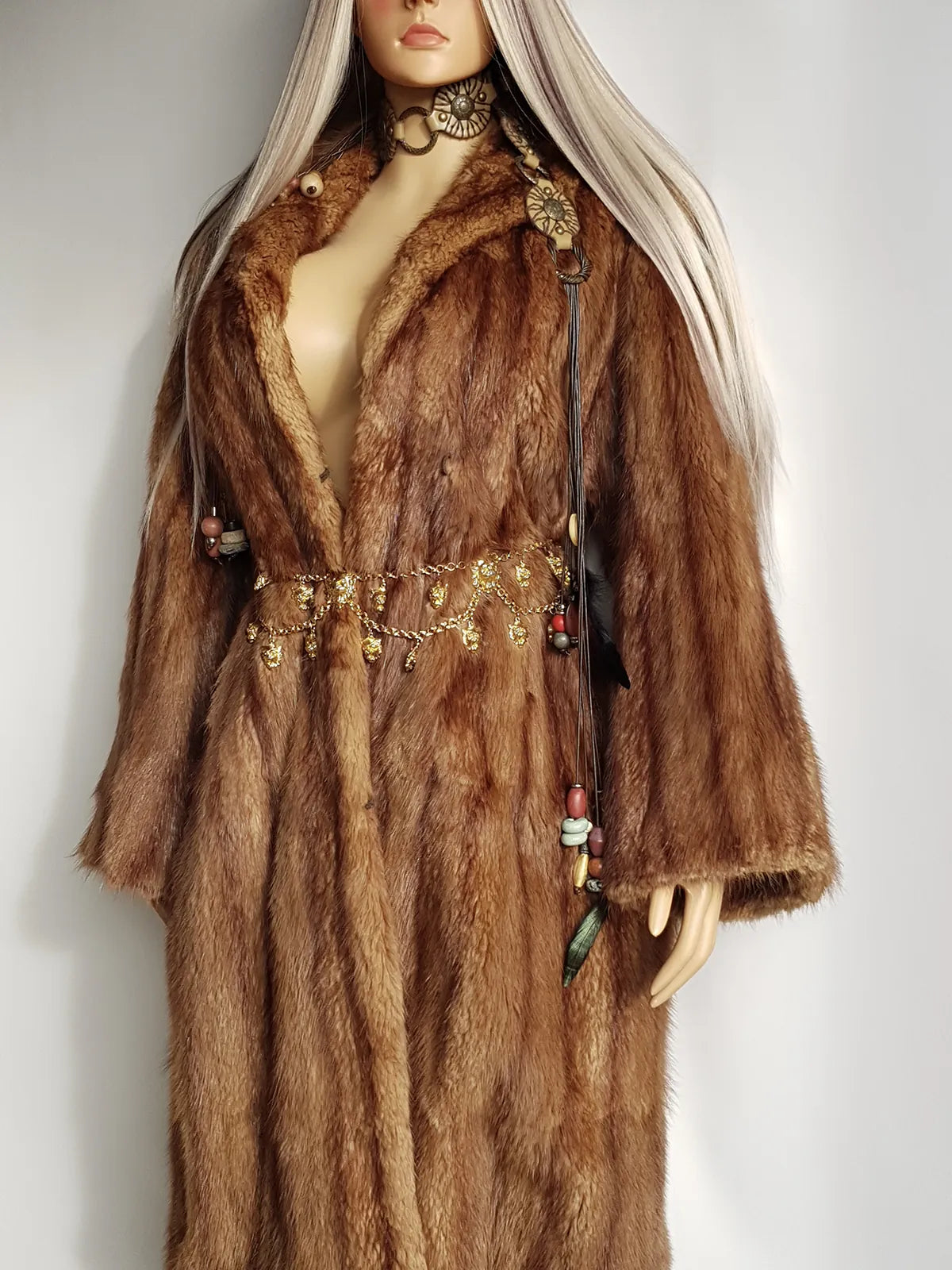 1940s Vintage Italian Fur Coat - Rich Golden Brown - Absolutely Gorgeous - Soft & Dreamy - Full Length