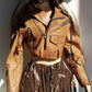 Vintage Italian Motorcycle Jacket in Rich Brown with Black Accents - multiple feature pockets & zips - belted waist