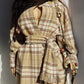 Vintage English Made 100% Wool Coat - Exceptional Quality & Absolutely Gorgeous Patterning - Matching sash Wear Multiple Ways