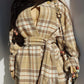 Vintage English Made 100% Wool Coat - Exceptional Quality & Absolutely Gorgeous Patterning - Matching sash Wear Multiple Ways